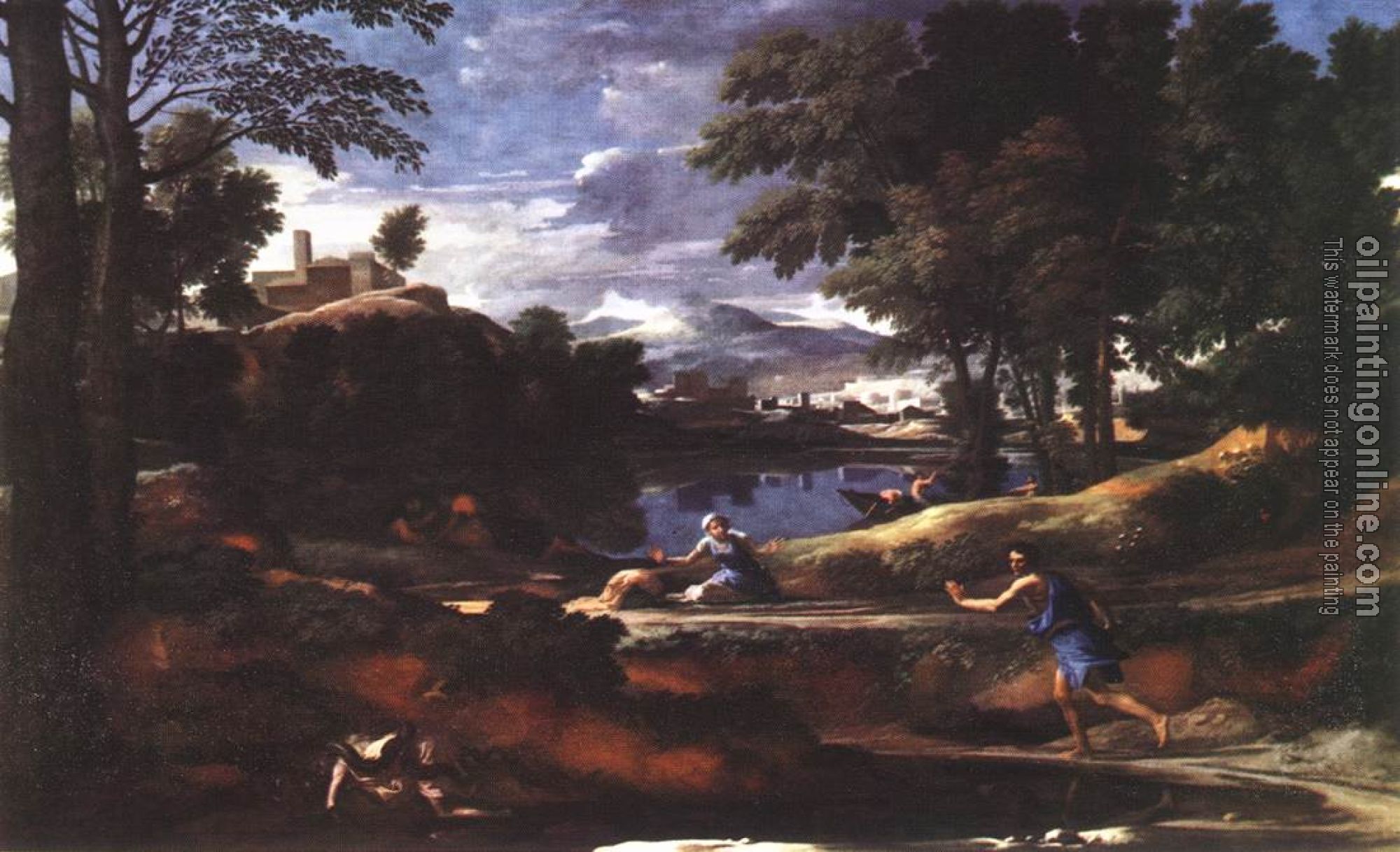 Poussin, Nicolas - Landscape with man killed by snake